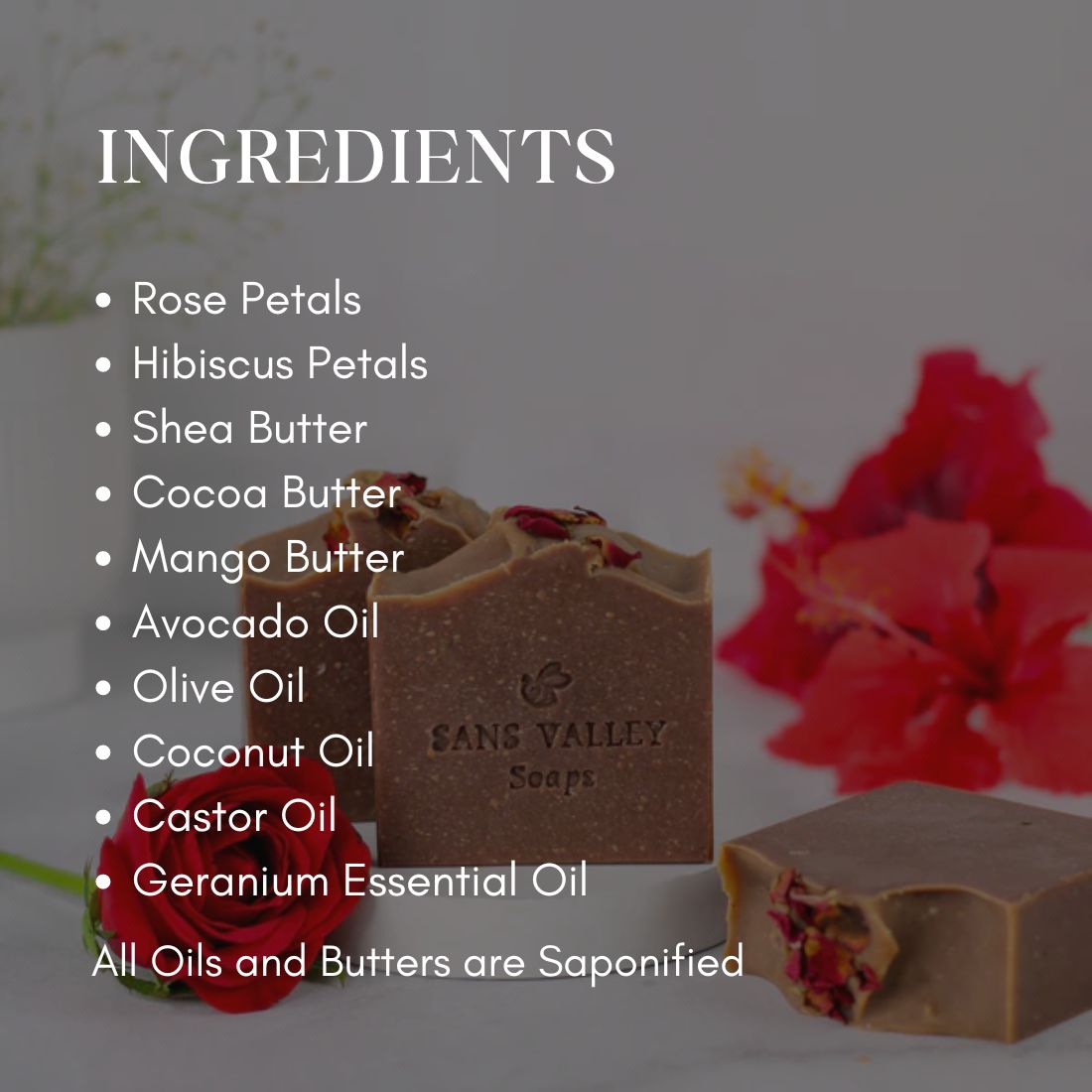 Floral Bloom | Hibiscus & Rose Petals Soap