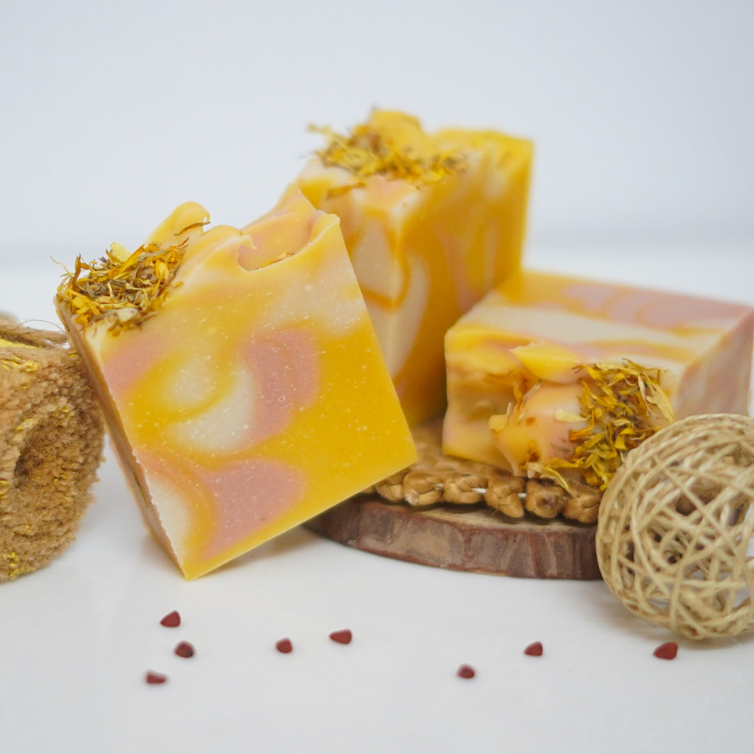 Sunrise : Designer soap with Plant based colors