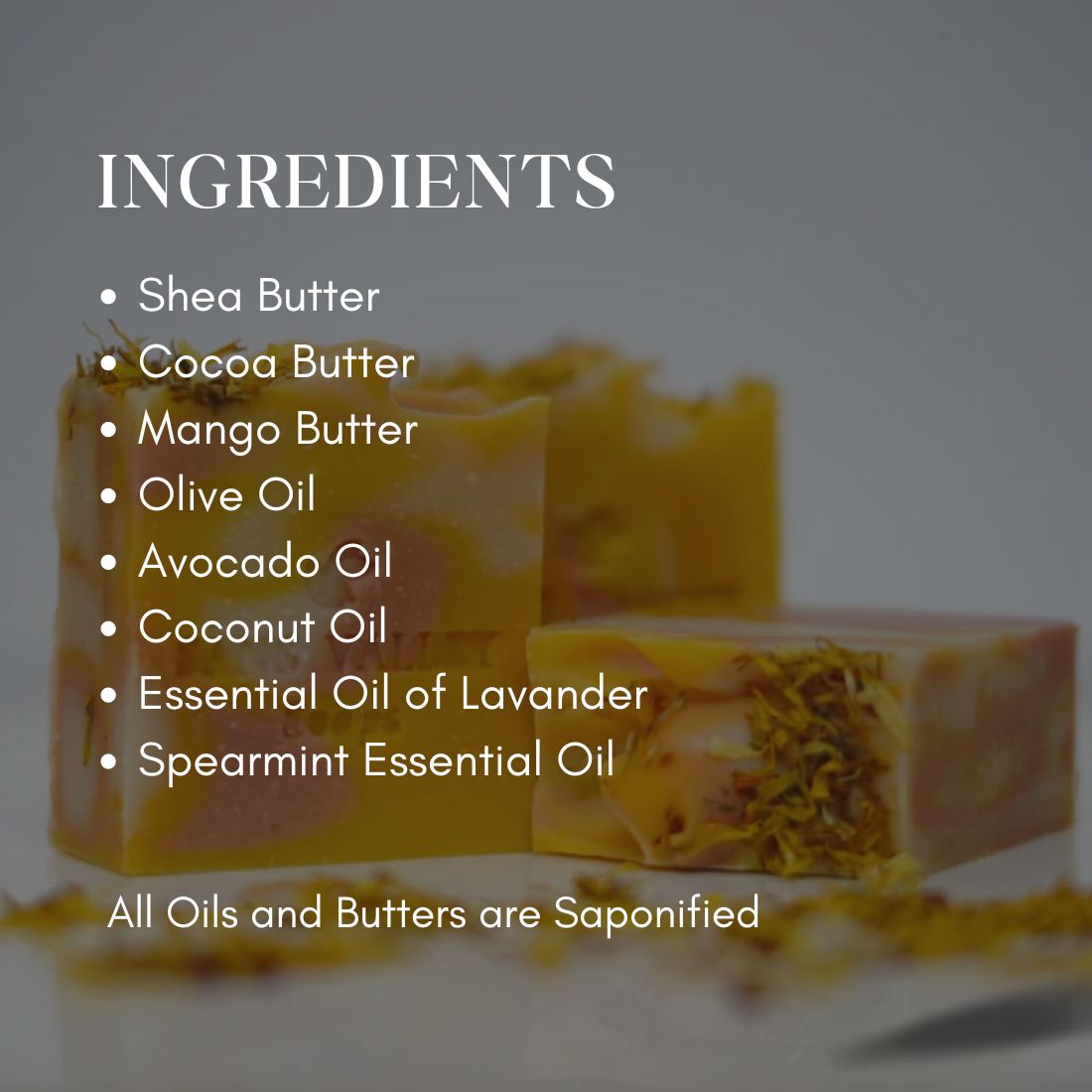 Sunrise : Designer soap with Plant based colors