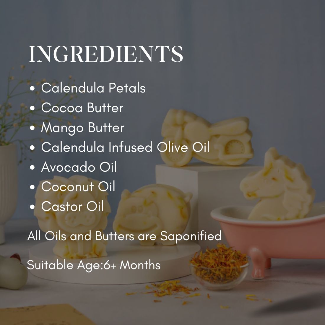 Kids Moisturizing BUTTER SOAP with Calendula : Combo